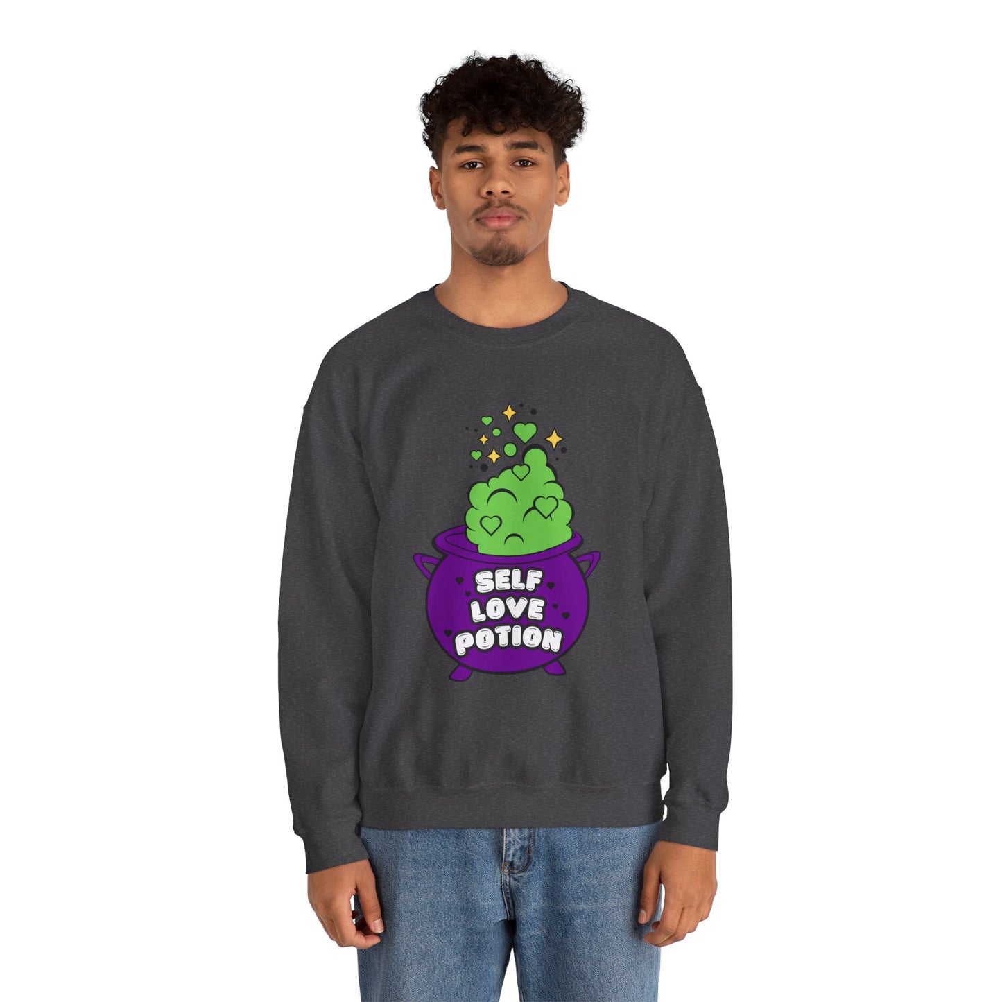 Self Love Potion Crewneck Sweatshirt (HEATHER GRAY)