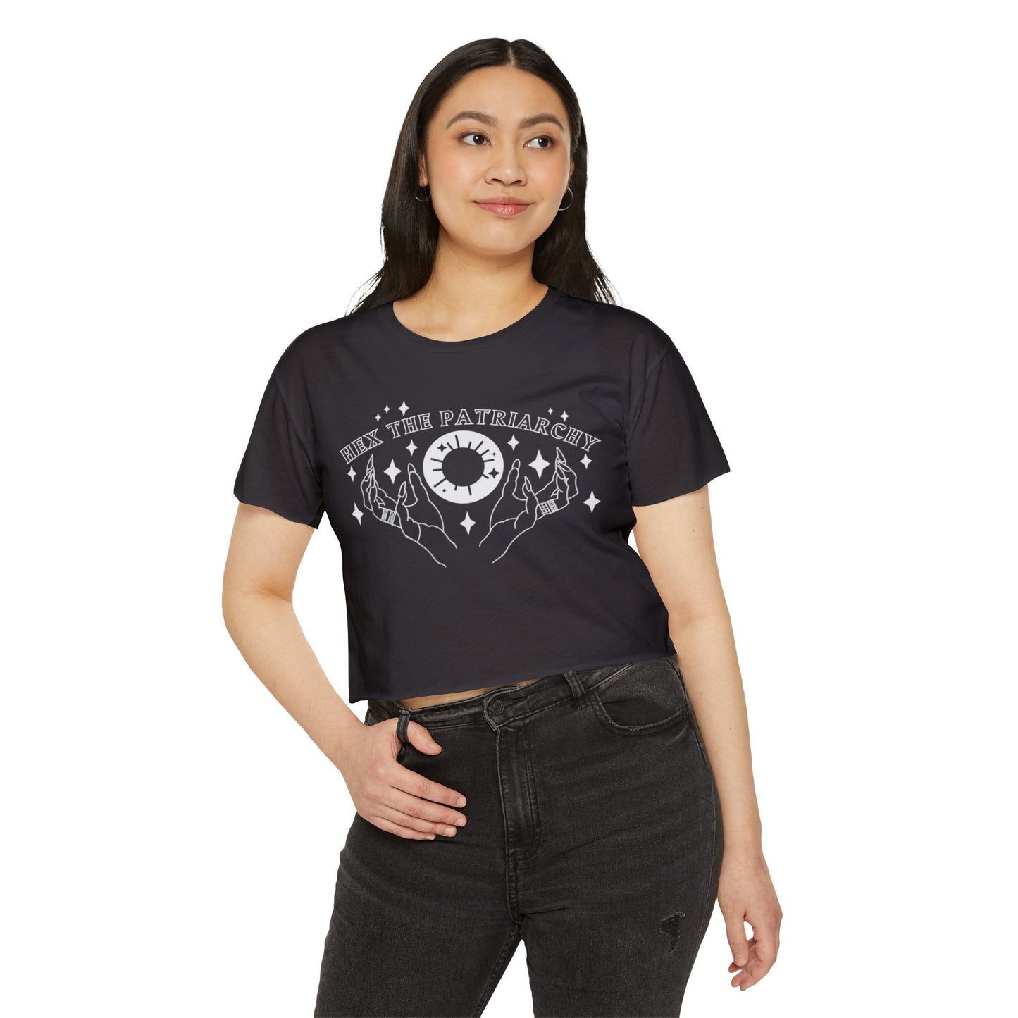 Hex the Patriarchy Feminist Witchy Crop Top