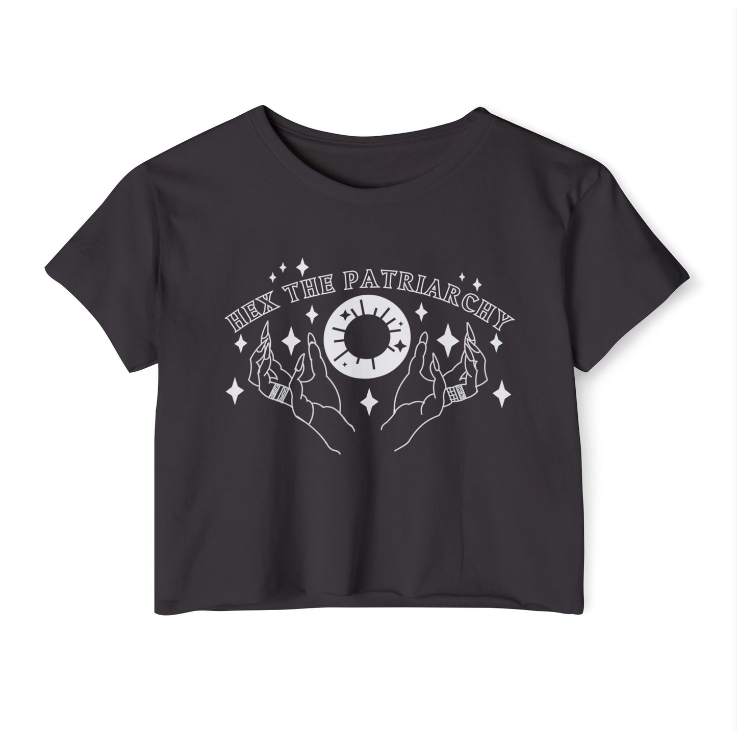 Hex the Patriarchy Feminist Witchy Crop Top