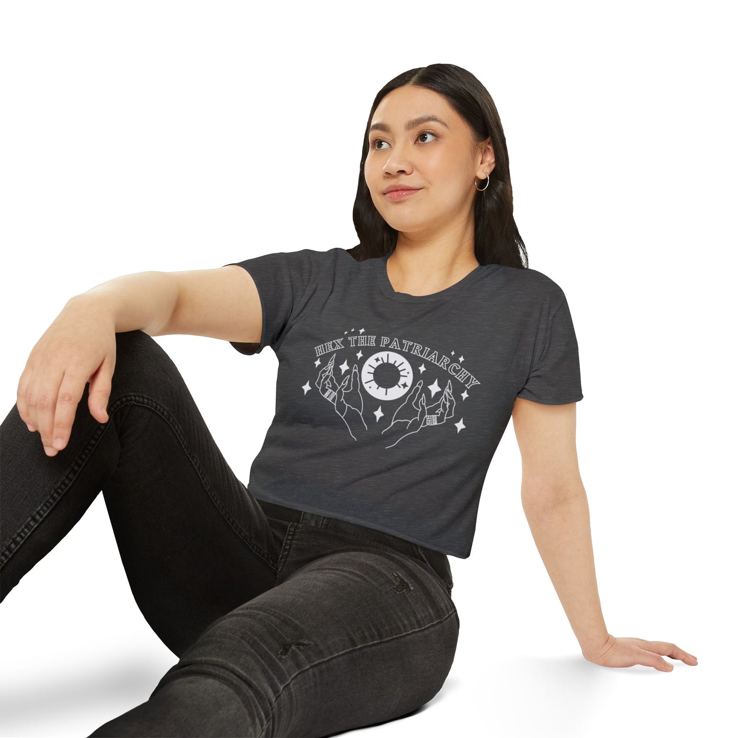 Hex the Patriarchy Feminist Witchy Crop Top