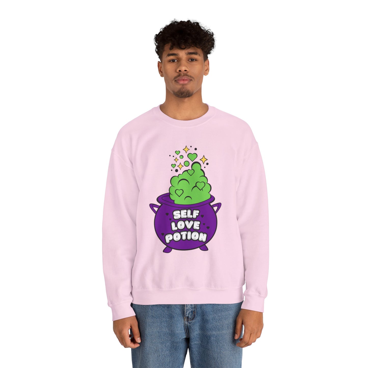 Self Love Potion Crewneck Sweatshirt (LIGHT PINK)