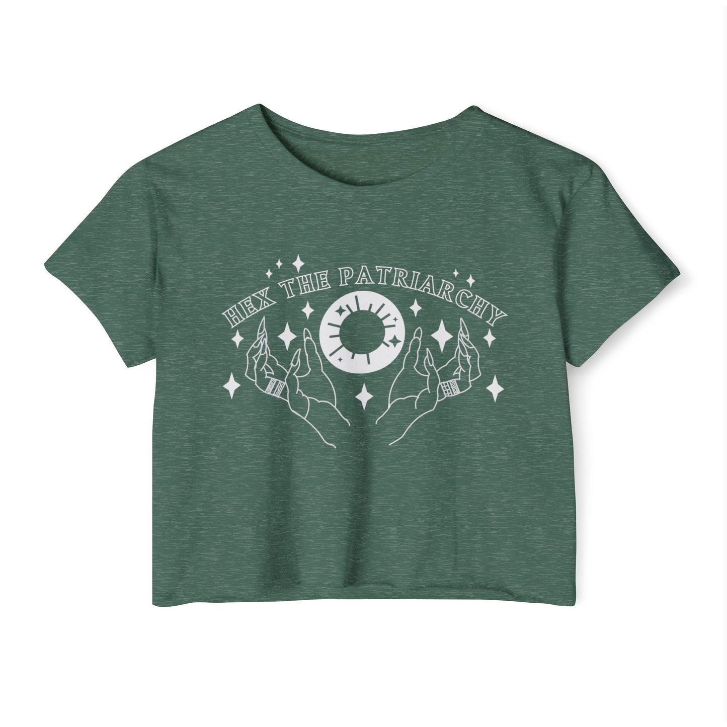 Hex the Patriarchy Feminist Witchy Crop Top
