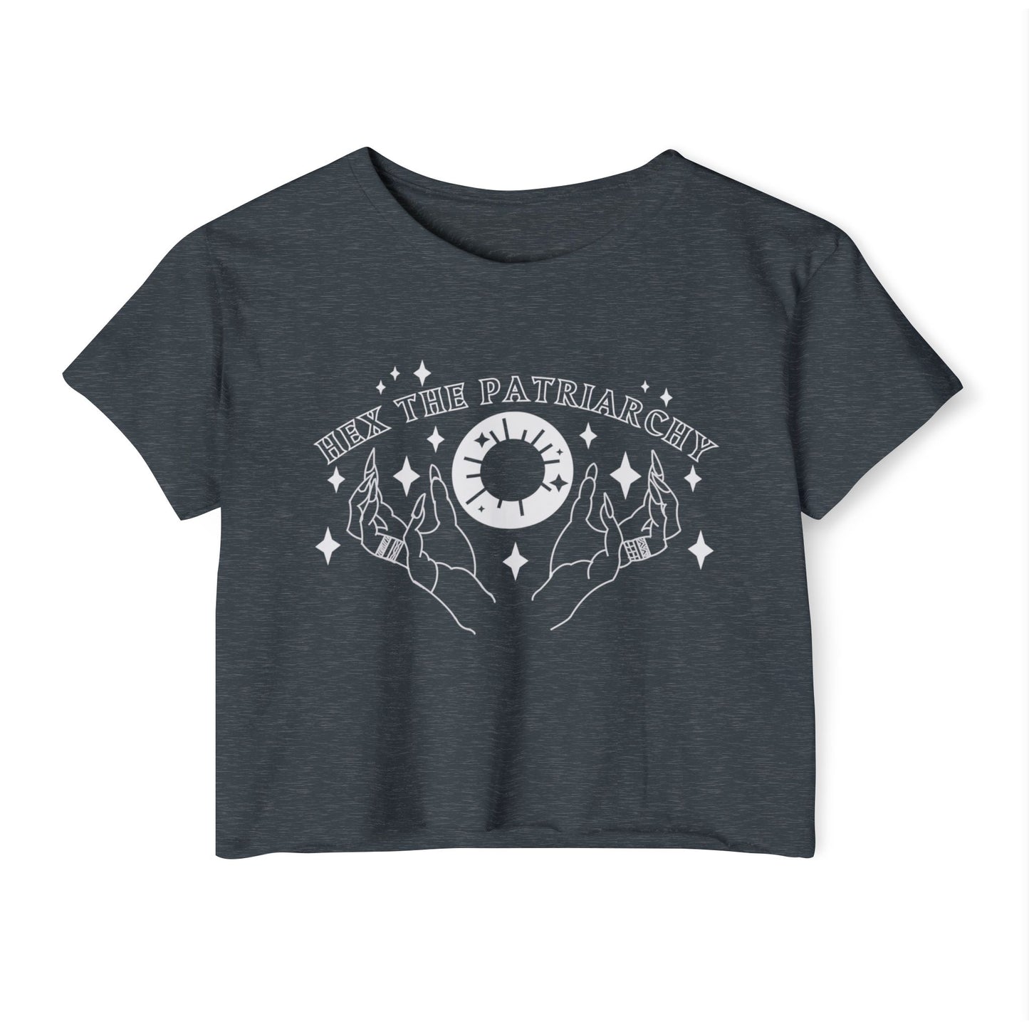 Hex the Patriarchy Feminist Witchy Crop Top