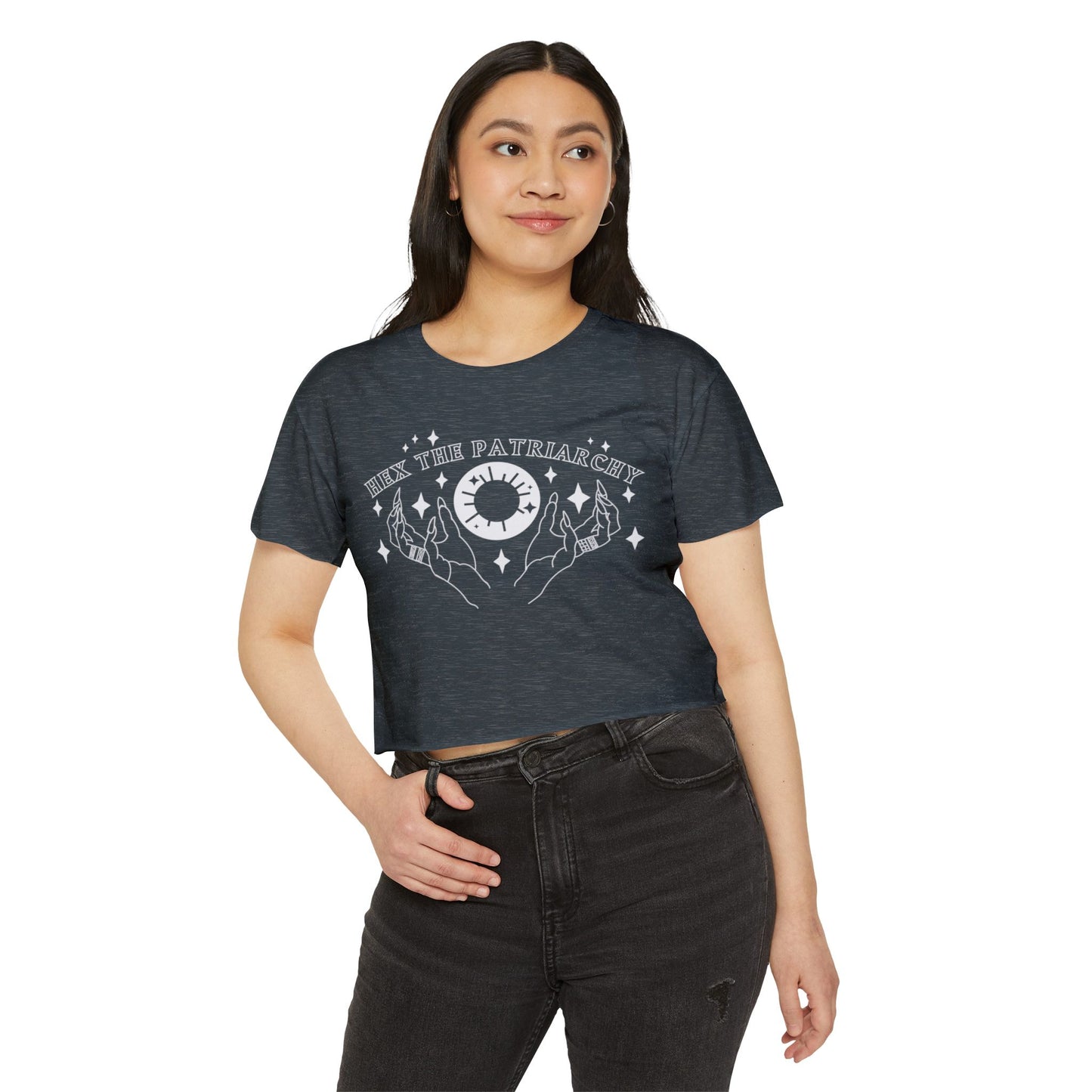 Hex the Patriarchy Feminist Witchy Crop Top