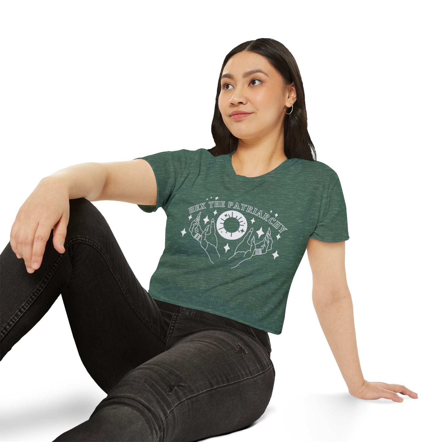 Hex the Patriarchy Feminist Witchy Crop Top