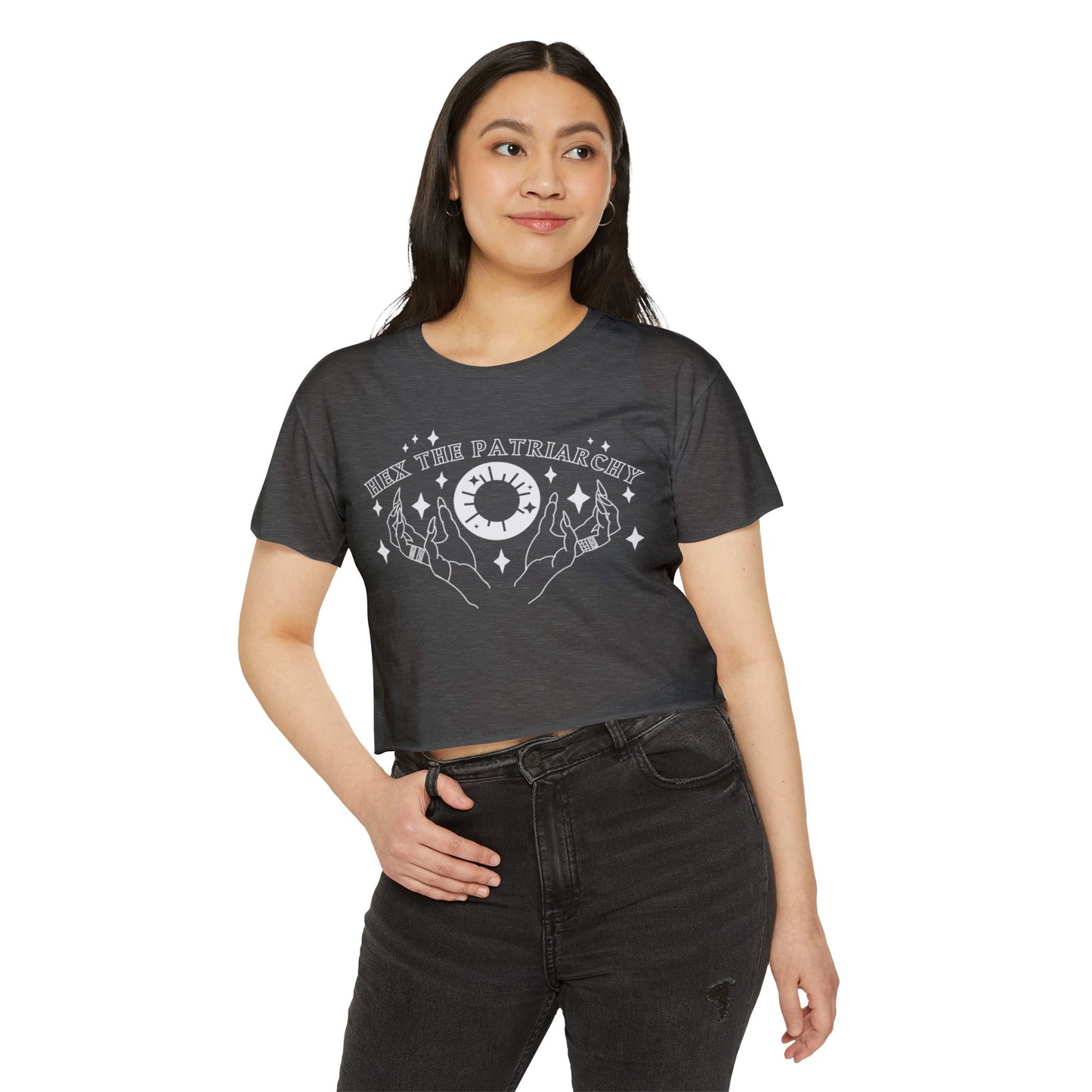 Hex the Patriarchy Feminist Witchy Crop Top