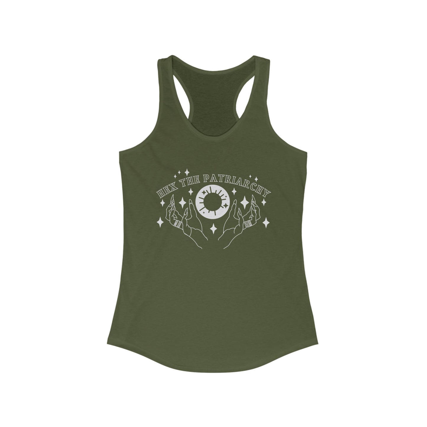 Hex the Patriarchy Women's Racerback Witchy Tank Top