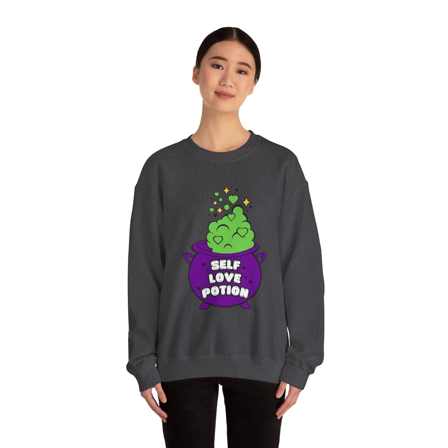 Self Love Potion Crewneck Sweatshirt (HEATHER GRAY)