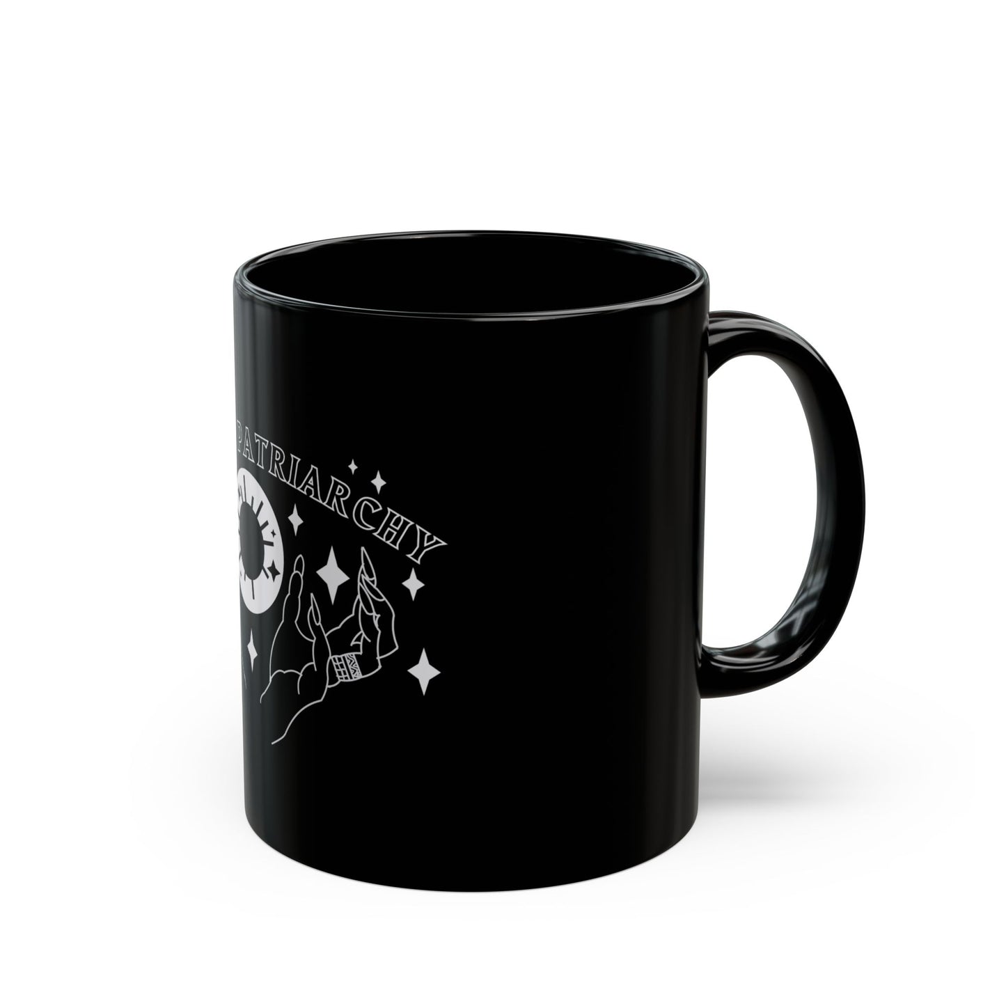 Hex the Patriarchy Feminist Witchy 11oz Coffee Mug (BLACK)