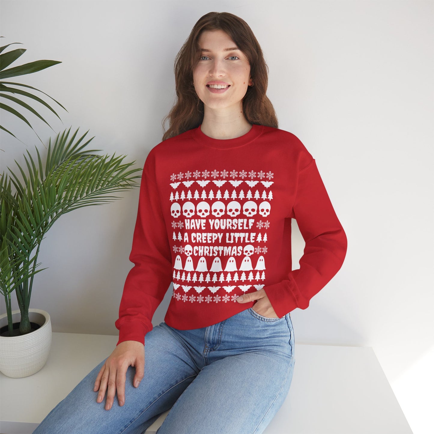 Have Yourself a Creepy Little Christmas Crewneck Sweatshirt (RED)
