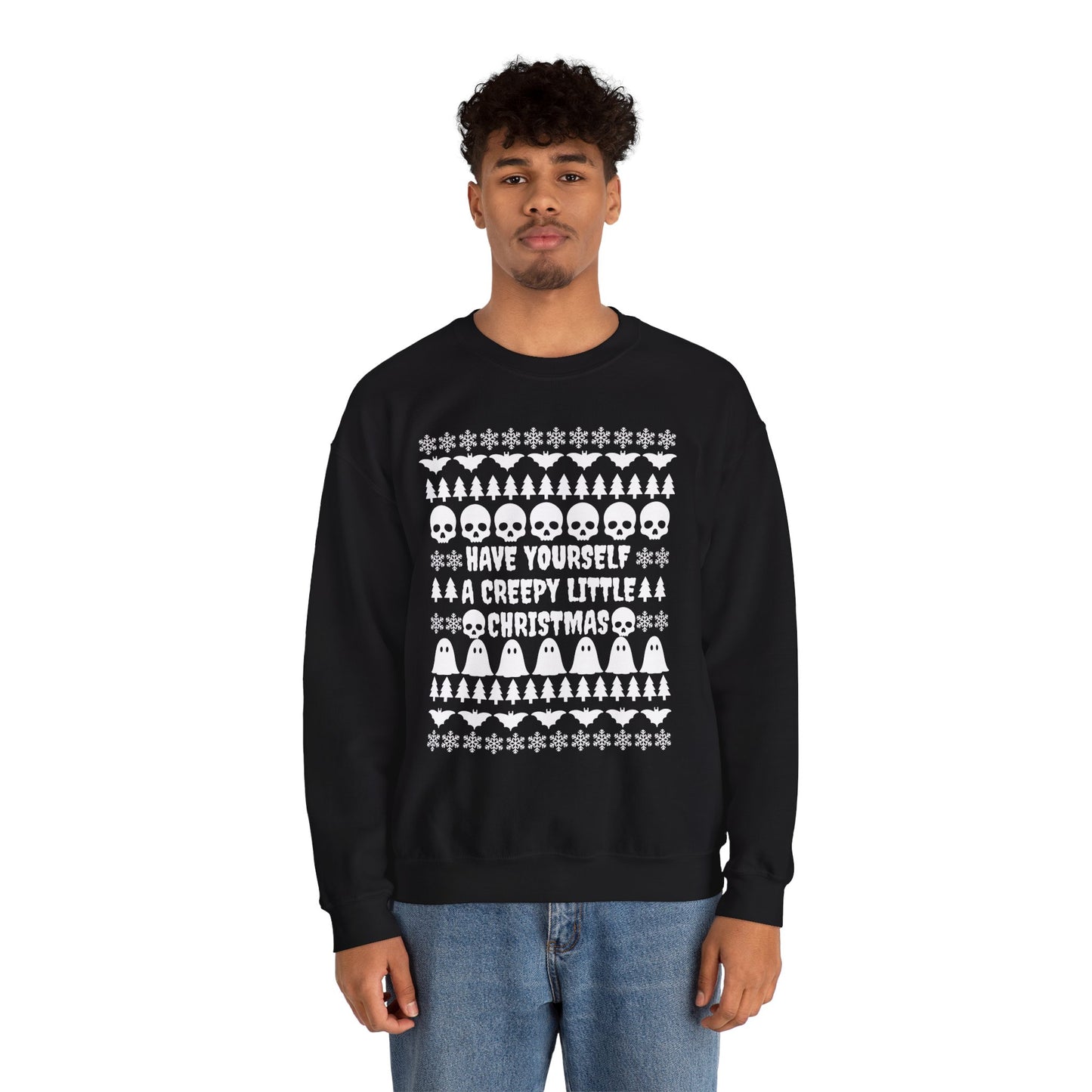 Have Yourself a Creepy Little Christmas Crewneck Sweatshirt (BLACK)