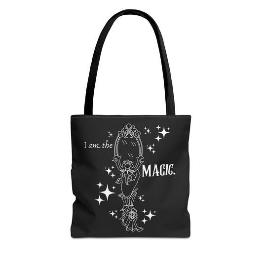 I Am the Magic Witchy Mirror Tote Bag (BLACK)