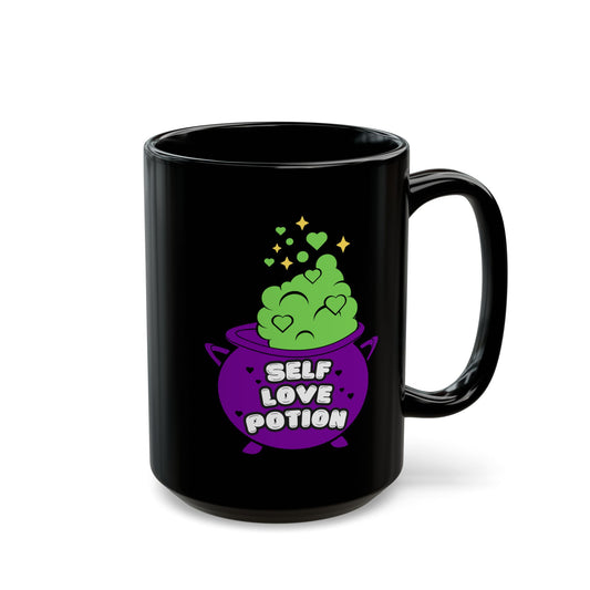 Self Love Potion Black Coffee Mug