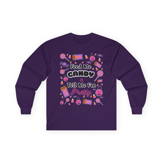 Feed Me Candy Long Sleeve T-Shirt (DARK PURPLE)