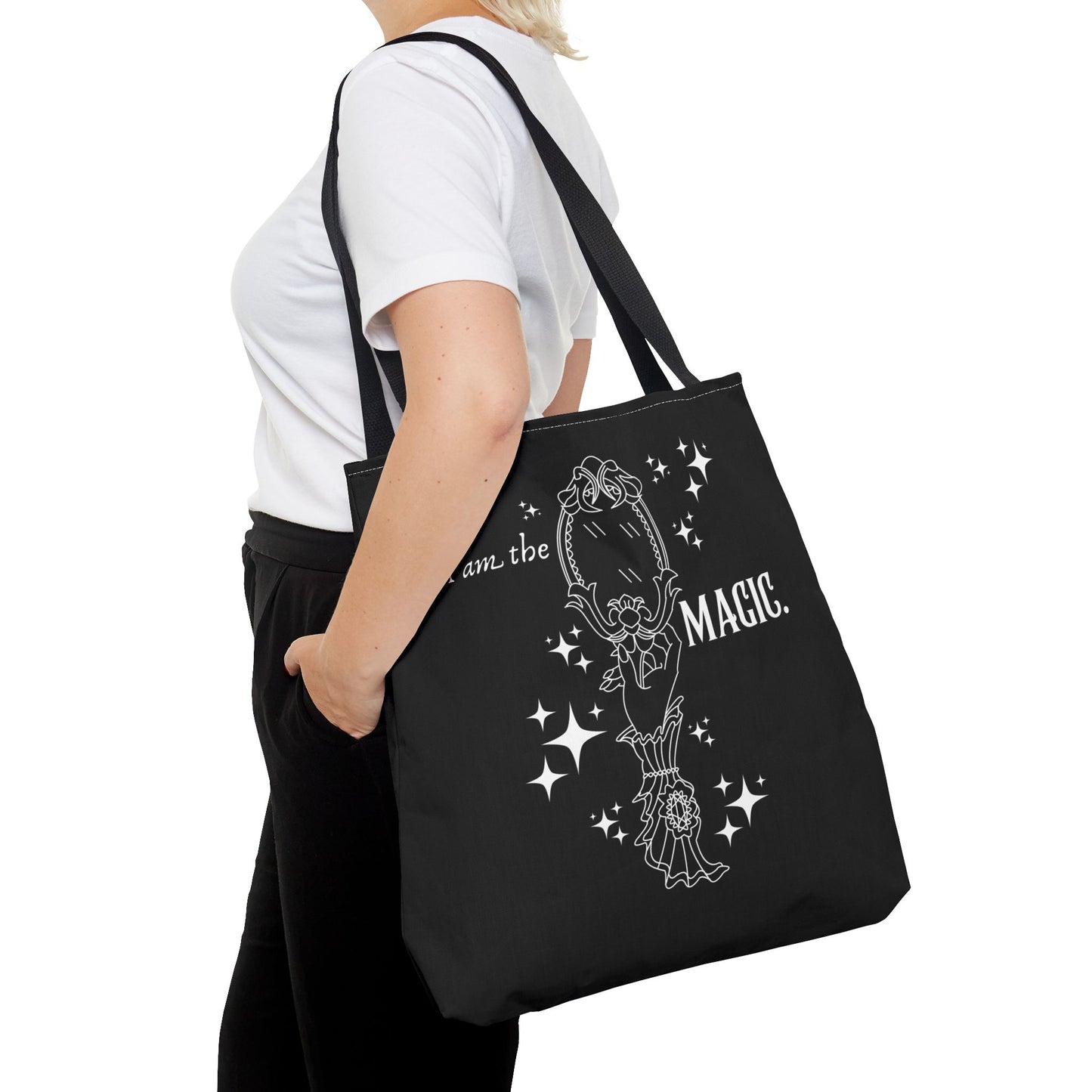 I Am the Magic Witchy Mirror Tote Bag (BLACK)