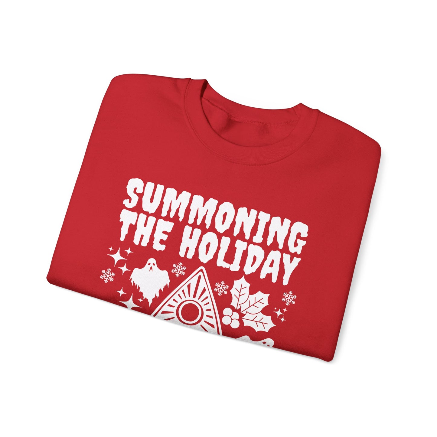 Summoning the Holiday Spirit Crewneck Sweatshirt (RED)