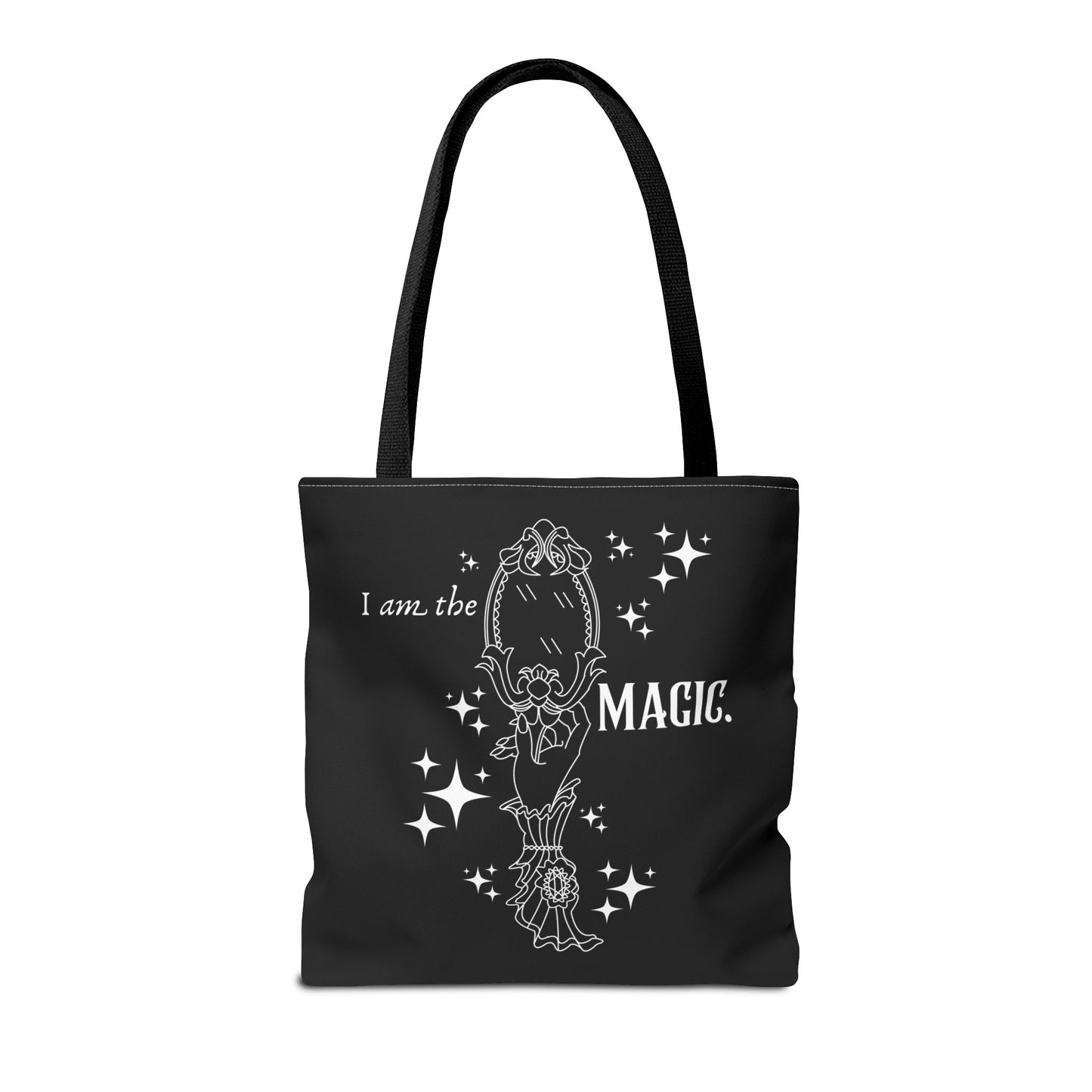 I Am the Magic Witchy Mirror Tote Bag (BLACK)