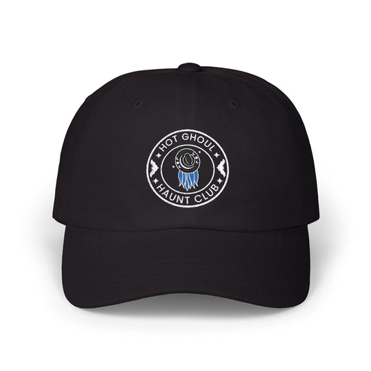 Hot Ghoul Haunt Club Halloween Baseball Hat (BLACK)