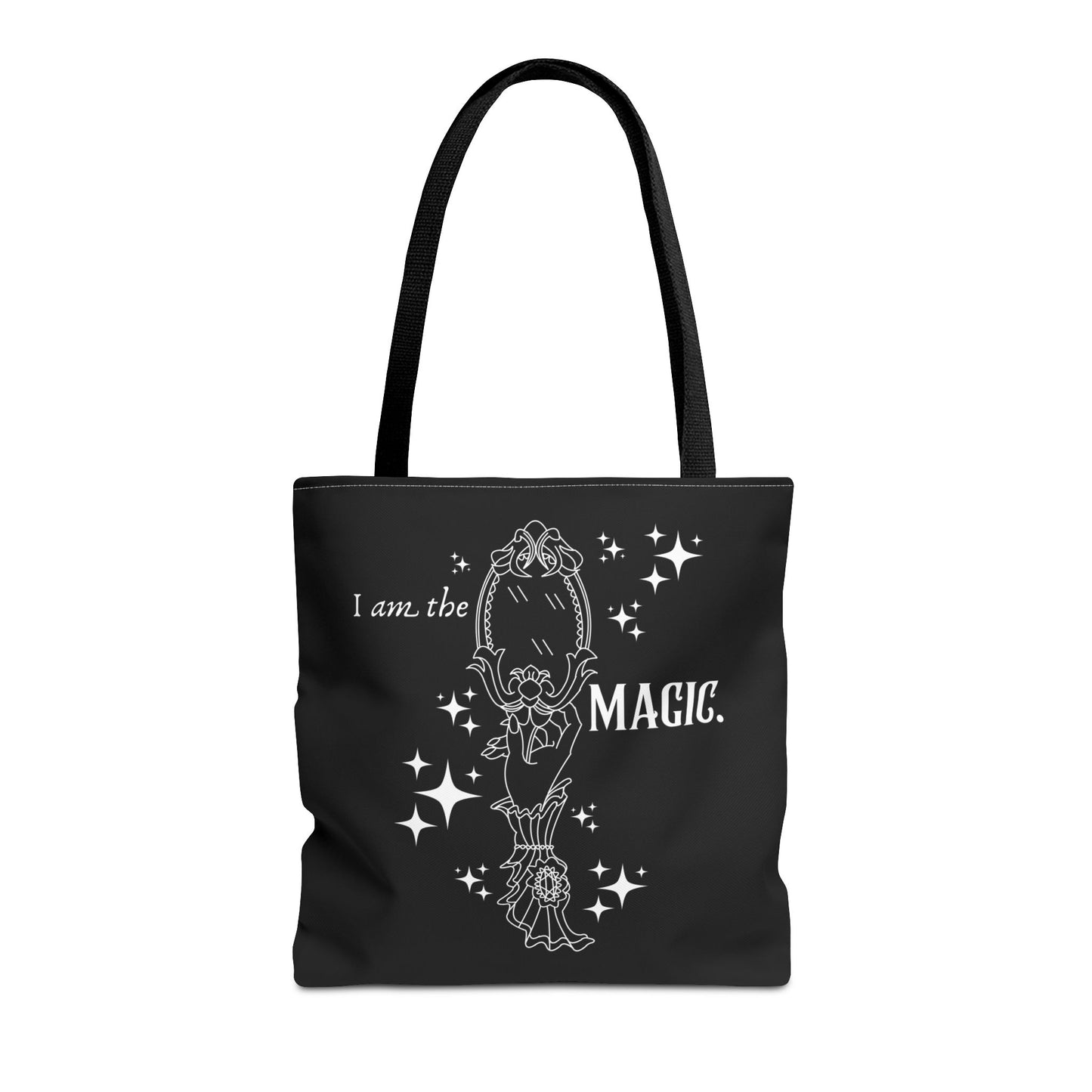 I Am the Magic Witchy Mirror Tote Bag (BLACK)