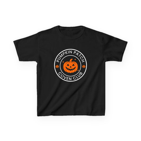 Pumpkin Patch Coven Club Youth Halloween T-Shirt (BLACK)