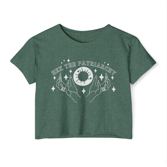 Hex the Patriarchy Crop Top, Witchy Crop T-Shirt