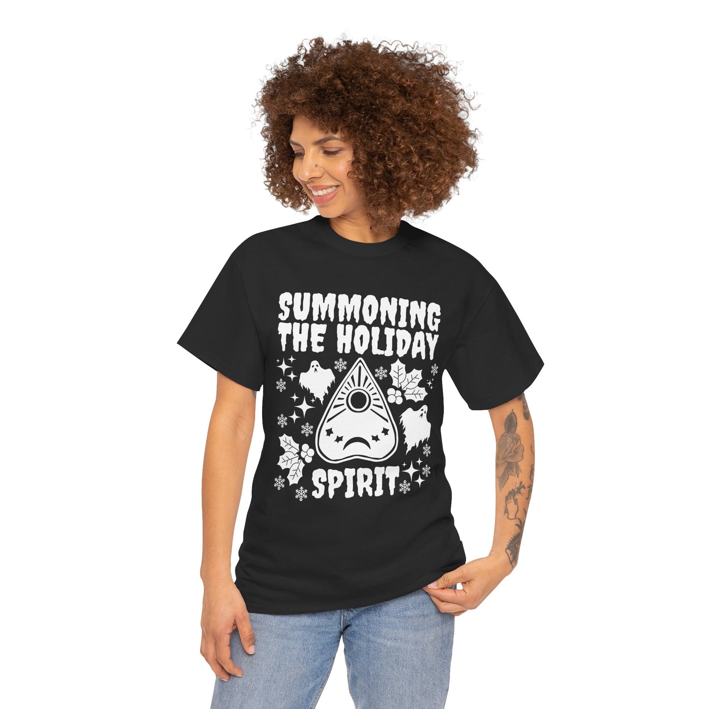 Summoning the Holiday Spirit Unisex T-Shirt (BLACK)