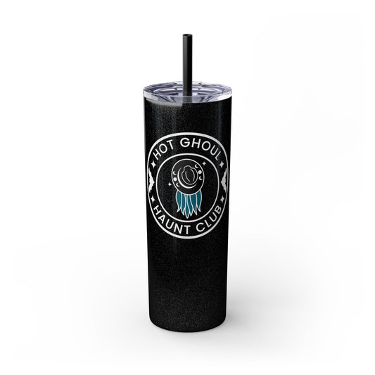 Hot Ghoul Haunt Club 20oz Tumbler Cup with Straw (BLACK)