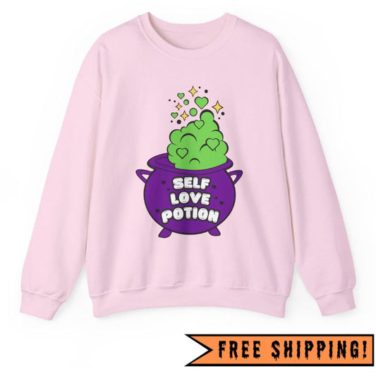 Self Love Potion Crewneck Sweatshirt (LIGHT PINK)