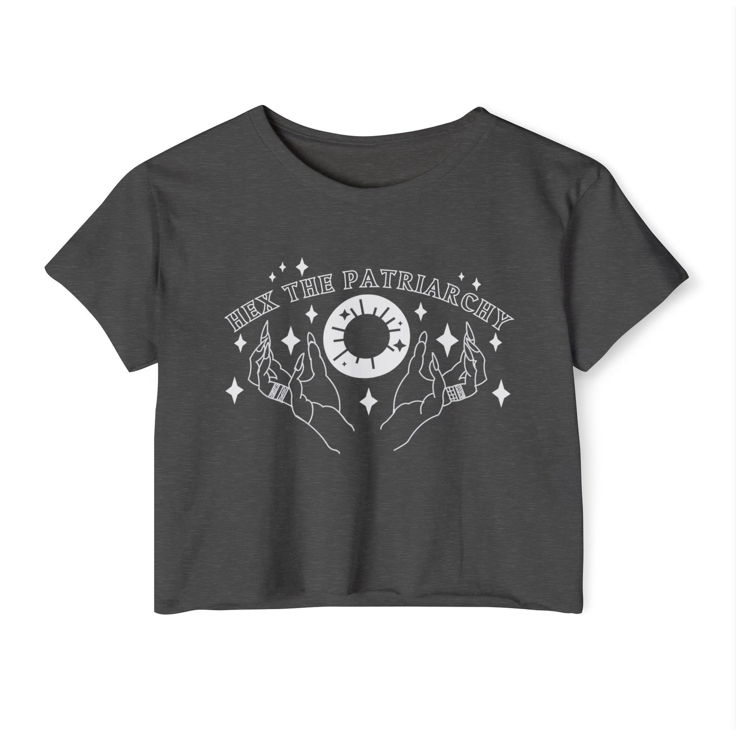 Hex the Patriarchy Feminist Witchy Crop Top