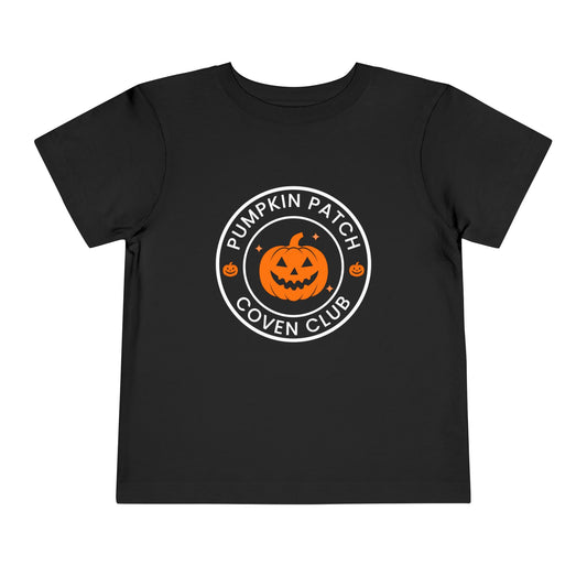 Pumpkin Patch Coven Club Halloween Toddler T-Shirt (BLACK)