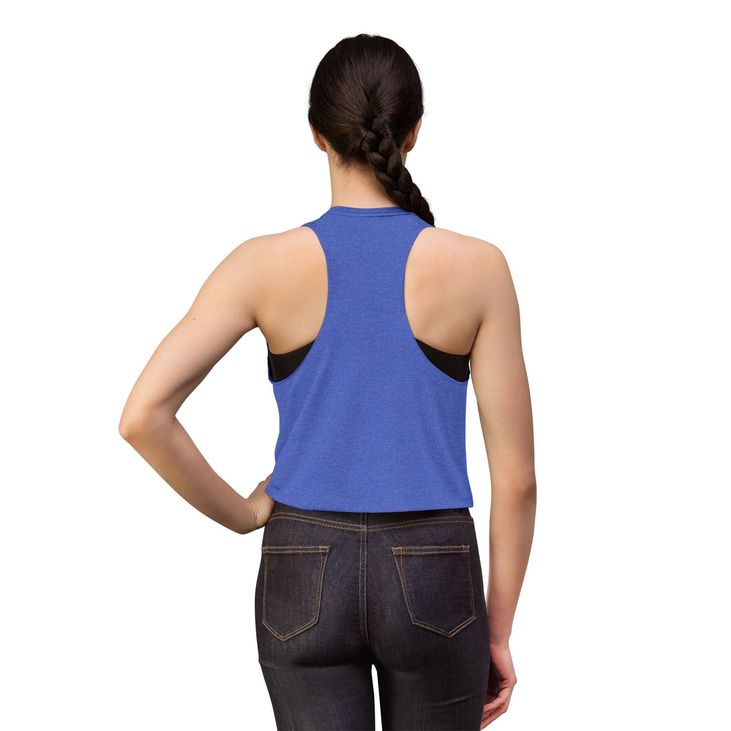 Make Art Be Hot Crop Tank (BLUE)