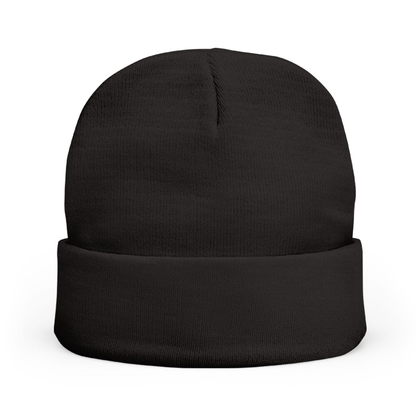 Merry Creepmas Embroidered Knit Beanie Hat (BLACK)