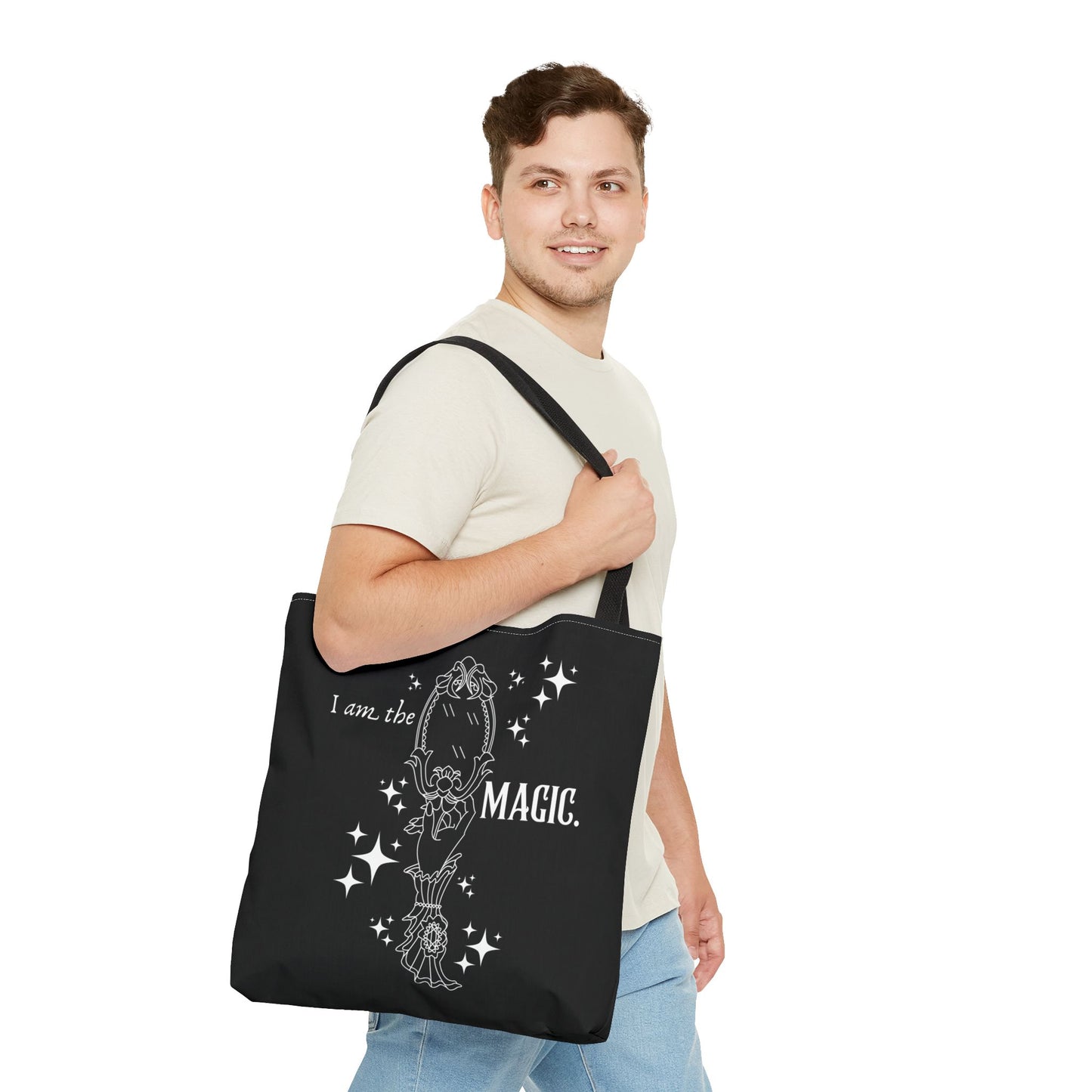 I Am the Magic Witchy Mirror Tote Bag (BLACK)
