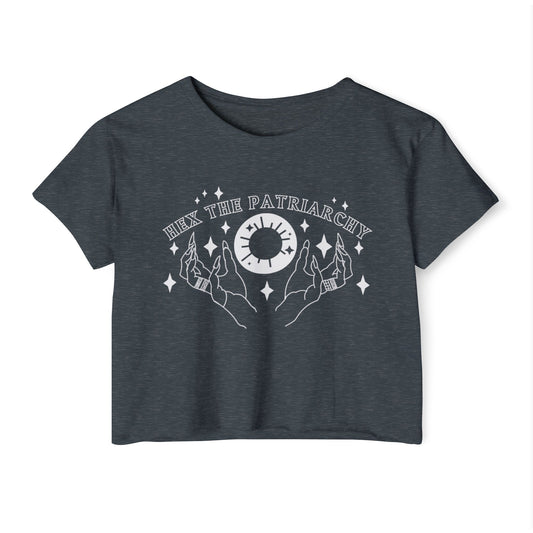 Hex the Patriarchy Crop Top, Witchy Crop T-Shirt