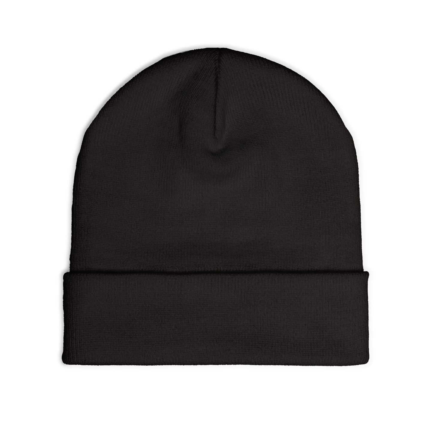 Merry Creepmas Embroidered Knit Beanie Hat (BLACK)