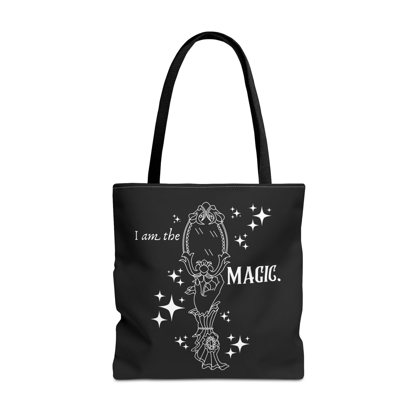 I Am the Magic Witchy Mirror Tote Bag (BLACK)