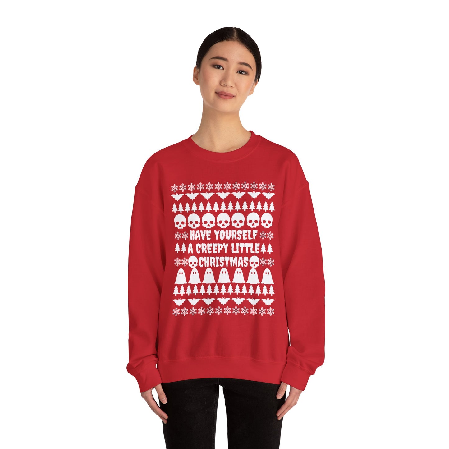 Have Yourself a Creepy Little Christmas Crewneck Sweatshirt (RED)