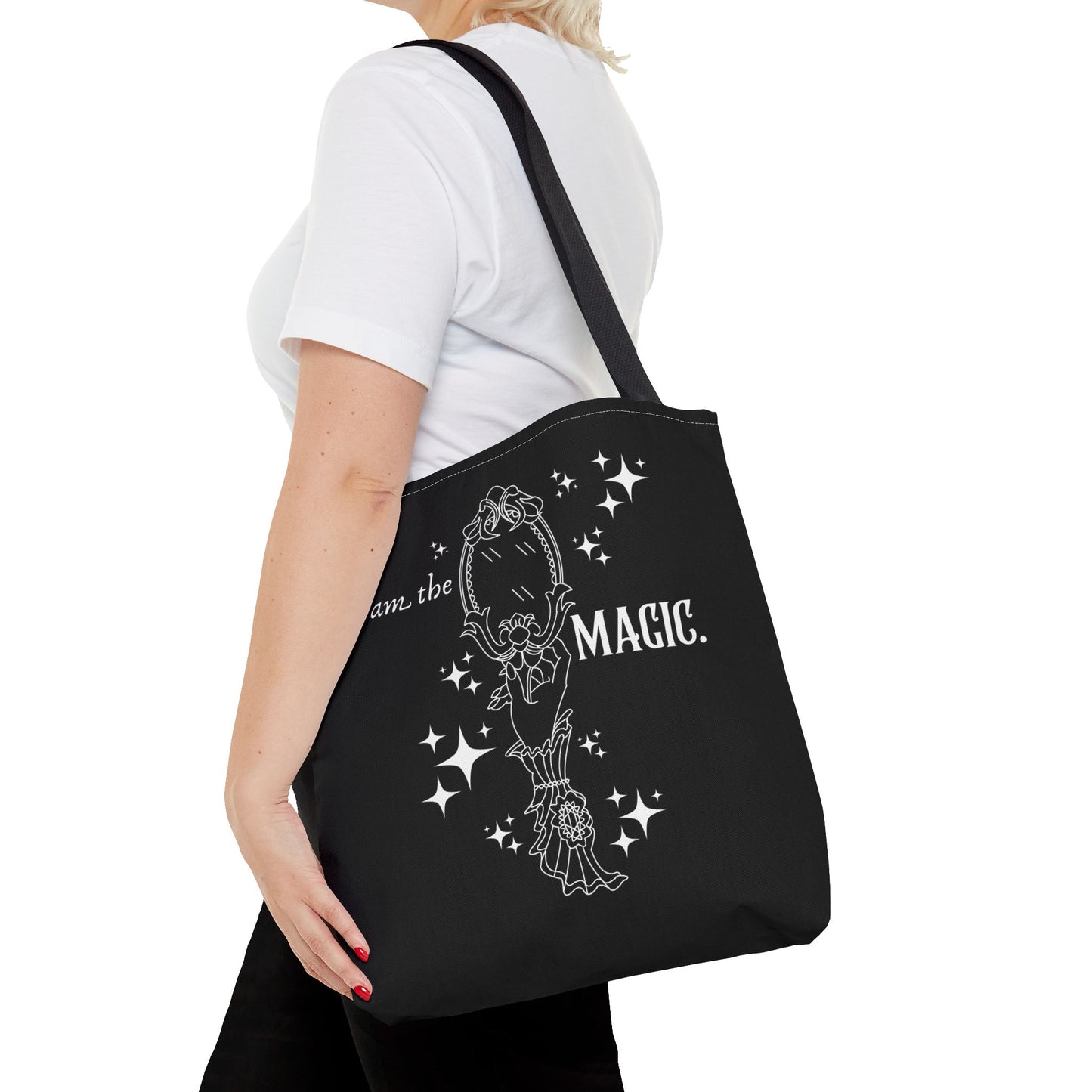 I Am the Magic Witchy Mirror Tote Bag (BLACK)
