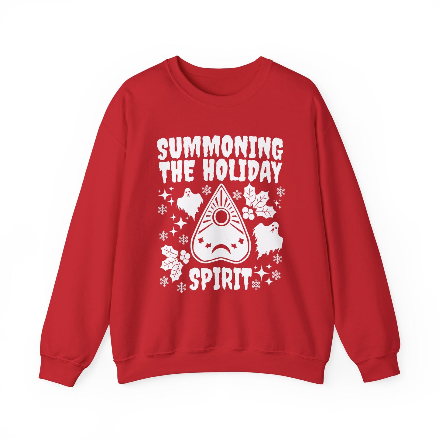 Summoning the Holiday Spirit Crewneck Sweatshirt (RED)