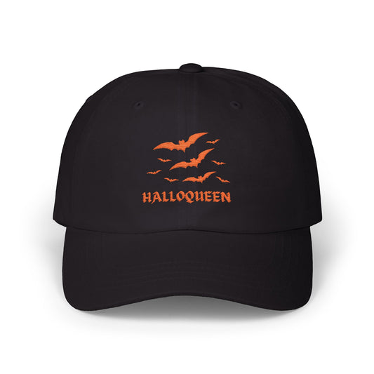 HALLOQUEEN Embroidered Halloween Baseball Hat (BLACK)