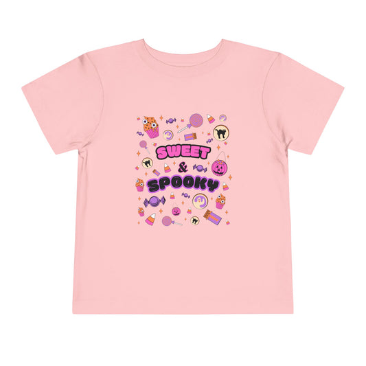 Sweet & Spooky Toddler Halloween T-Shirt (PINK)